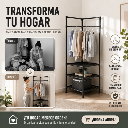 Rack Perchero Esquinero