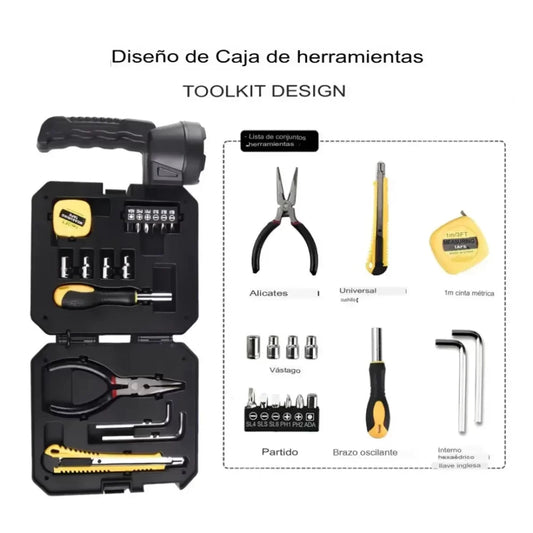 Linterna solar recargable con kit de herramientas 🔦