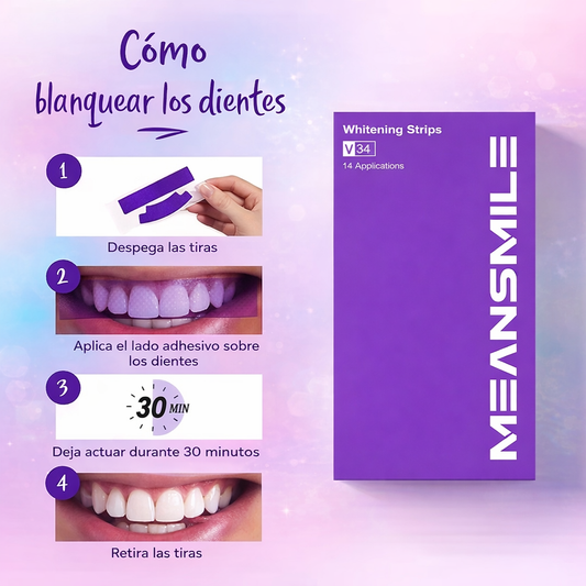 Tiras blanqueadoras MEANSMILE